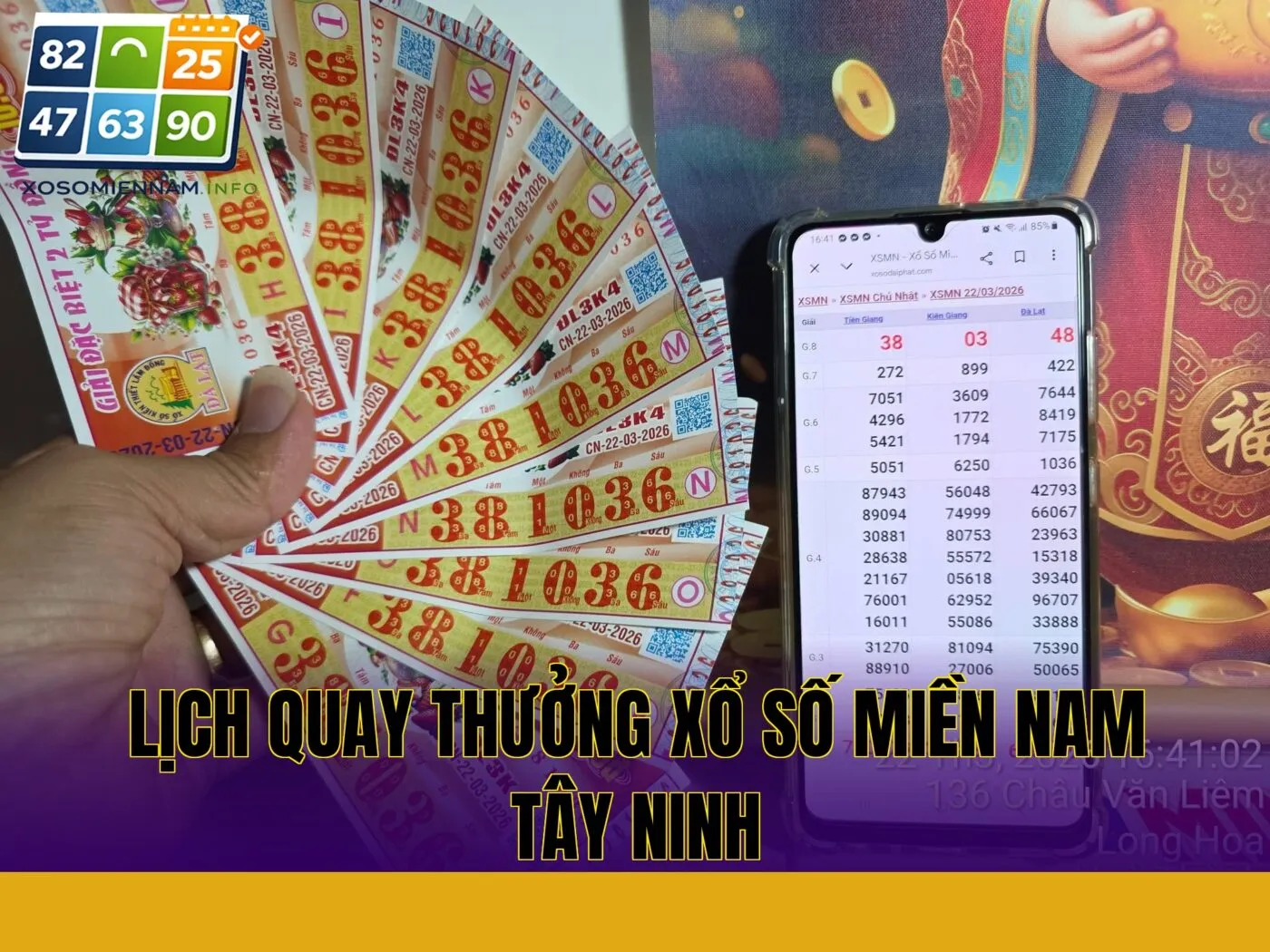 Lịch quay thưởng xổ số miền Nam Tây Ninh