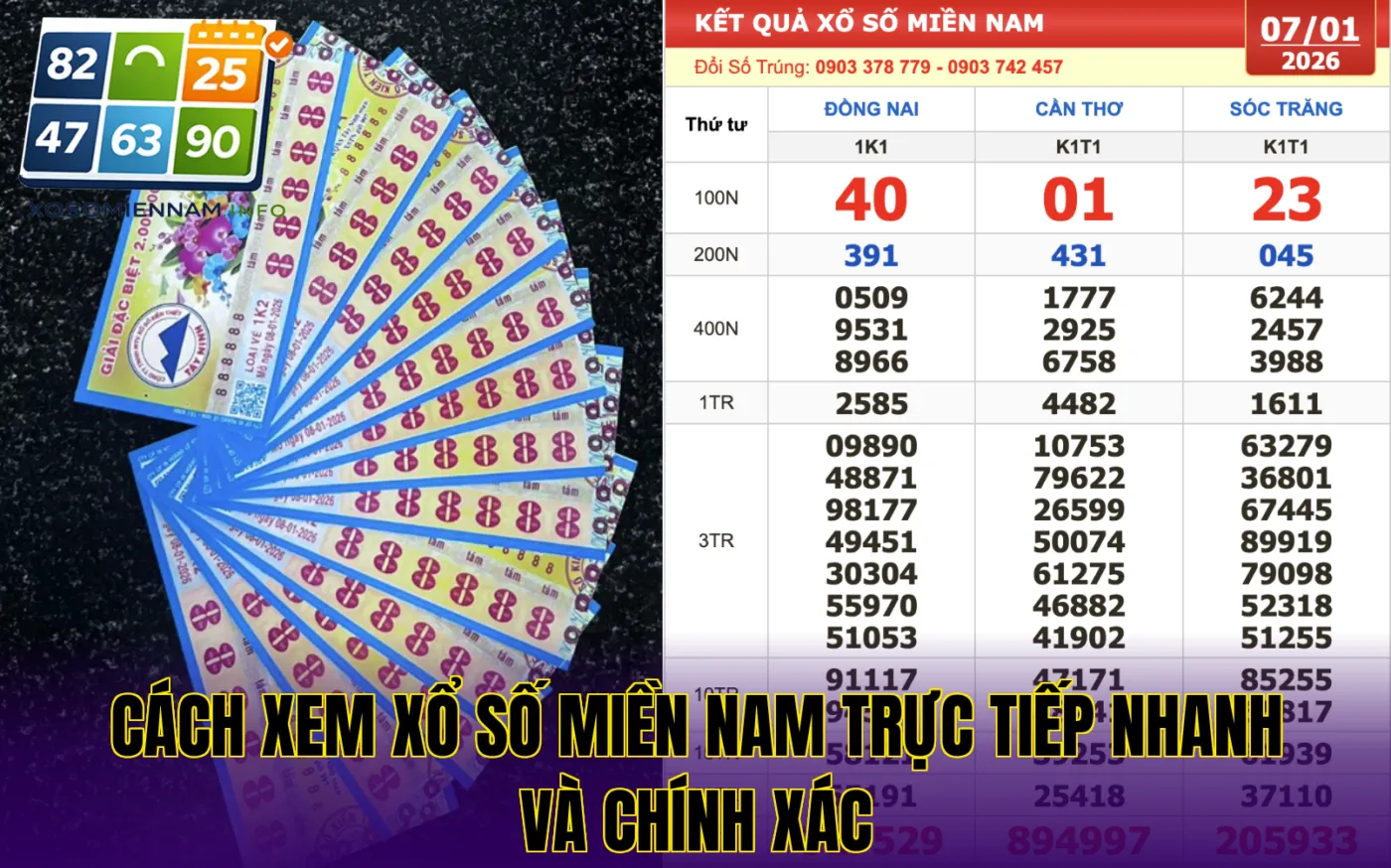 Cách xem xổ số miền Nam trực tiếp nhanh và chính xác