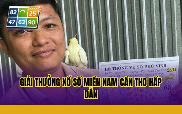 Giải thưởng xổ số miền Nam Cần Thơ hấp dẫn