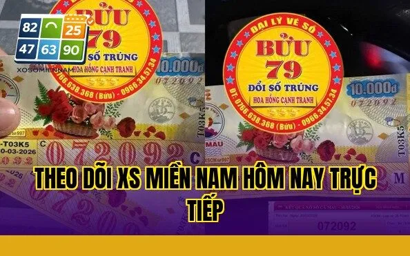 Theo dõi XS miền Nam hôm nay trực tiếp