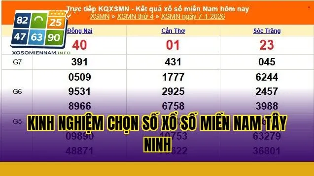 Kinh nghiệm chọn số xổ số miền Nam Tây Ninh